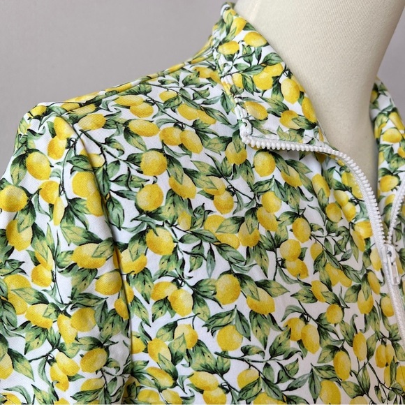J MCLAUGHLIN YANNA DRESS S CATALINA CLOTH LEMON PRINT 1/4 ZIP POLO SUMMER NWOT - Picture 6 of 12